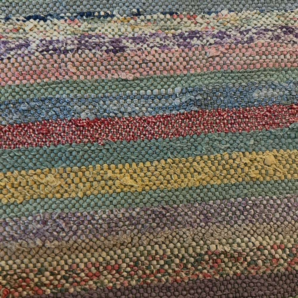 Vintage Folk Rag Runner Rug Long - Picture 4 of 5
